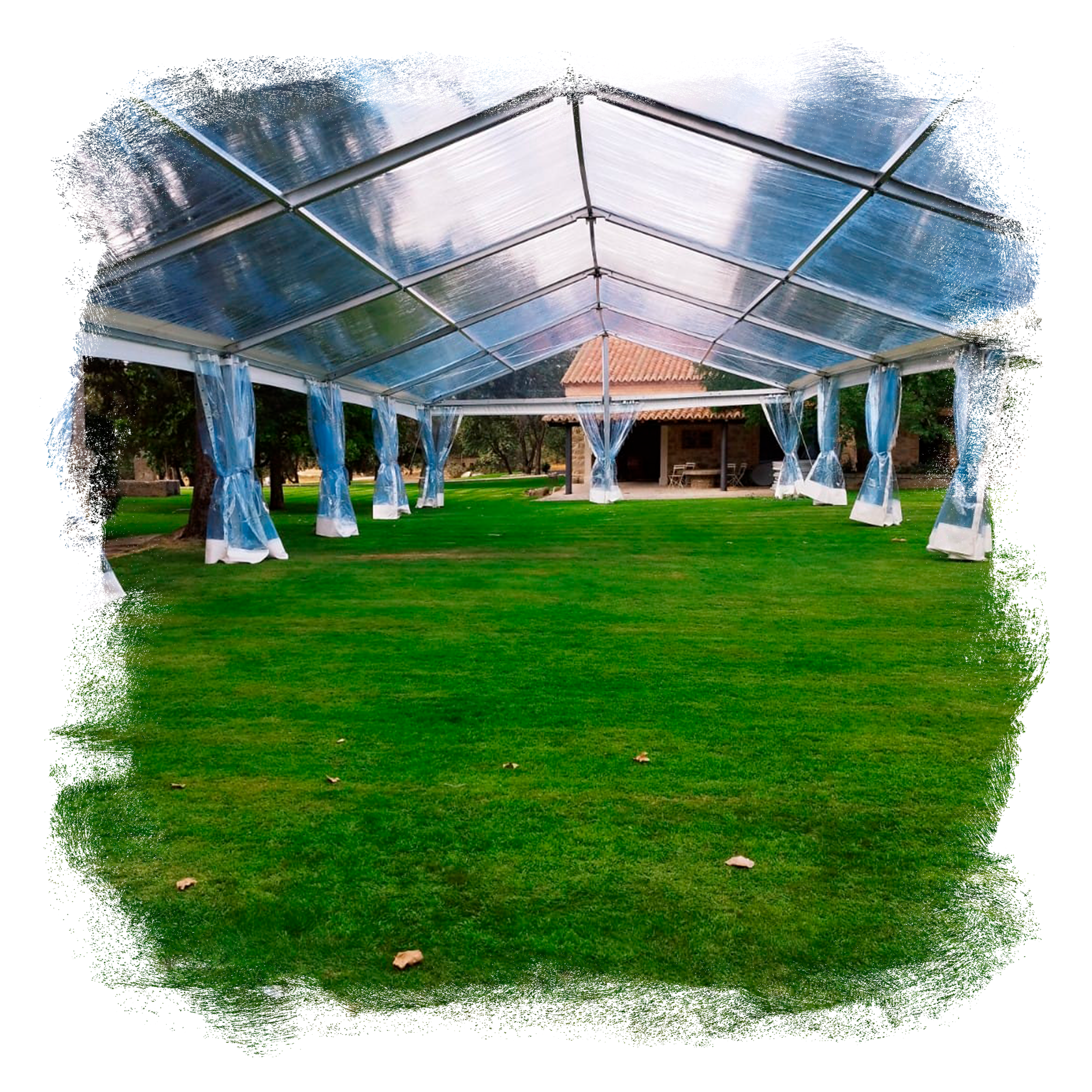 Carpa a Dos Aguas Transparente
