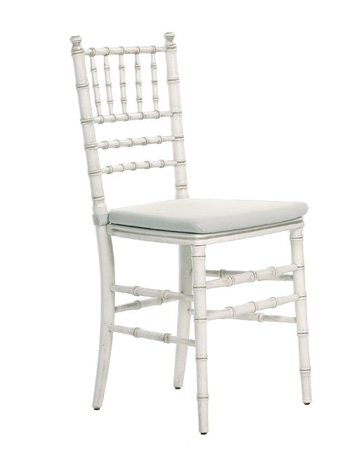 Silla Tiffany blanca vintage